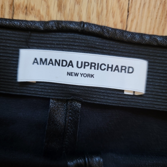 Amanda Uprichard X REVOLVE Malta Faux Black Leather Pants Size Large NWOT - Picture 10 of 15